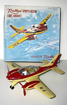 Joustra - Avion rallye bleu RAL jouet téléguidé en boite ref 563 , très bel état , Vente aux