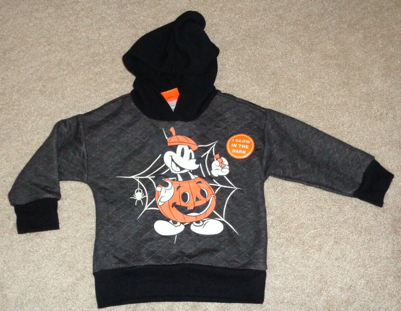 Disney Baby Boys Girls Mickey Mouse Halloween Hoodie Shirt Size 24 Months New