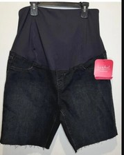Isabel Maternity by Ingrid Isabel Over Belly Bermuda Maternity Jean Shorts 4