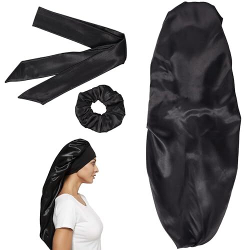 Bonnet Ajustable 2 Bonnets De Nuit En Satin - Pour Cheveux Protégés Et Doux Bonnet Satin Pour Cheveux