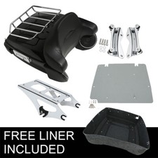 King Trunk Pad Speakers Rack Light Plate Fit For Harley Road King 14-25