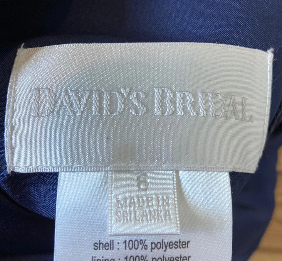 David’s bridal NWT girl’s tulle skirt sleeveless dress size 6 blue C9 - Image 3 of 4