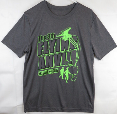 Vintage T Shirt 8th annual FLYING ANVIL 5K WALK/RUN Jhonson machine works M