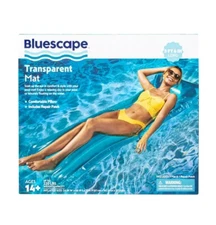 Bluescape Blue Transparent Air Mat Inflatable Pool Float Age 14 & up Unisex [G3]