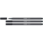 3 x Stabilo Pen 68 Premium Filzstifte Fasermaler schwarz