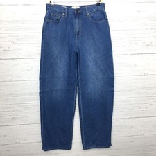 Universal Thread Women's Wide Leg Jeans Relaxed Fit Cotton Medium Wash size 8