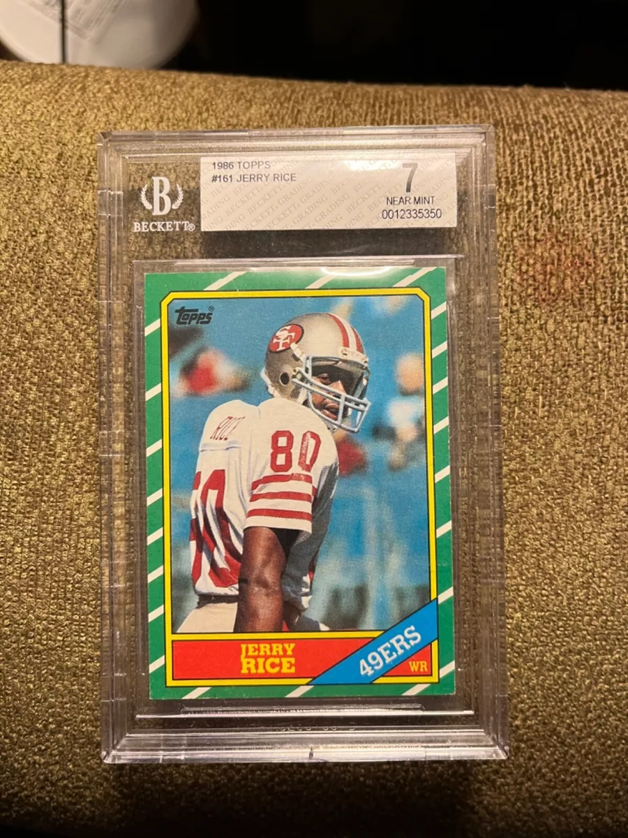 jerry rice rookie card graded 7 nr mnt