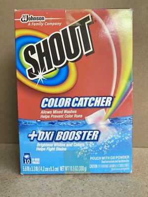 Shout Color Catcher Sheets with Oxi Booster 10 Count - Discontinued Rare