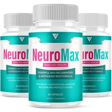 (3 Pack) NeuroMax Brain and Memory Support, Neuro Max Capsules (180 Capsules)