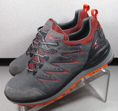 RAKE OFF-TEX MARSP70 MENS SHOE 8 DARK GRAY NUBUCK LACE UP ALLROUNDER BY MEPHISTO