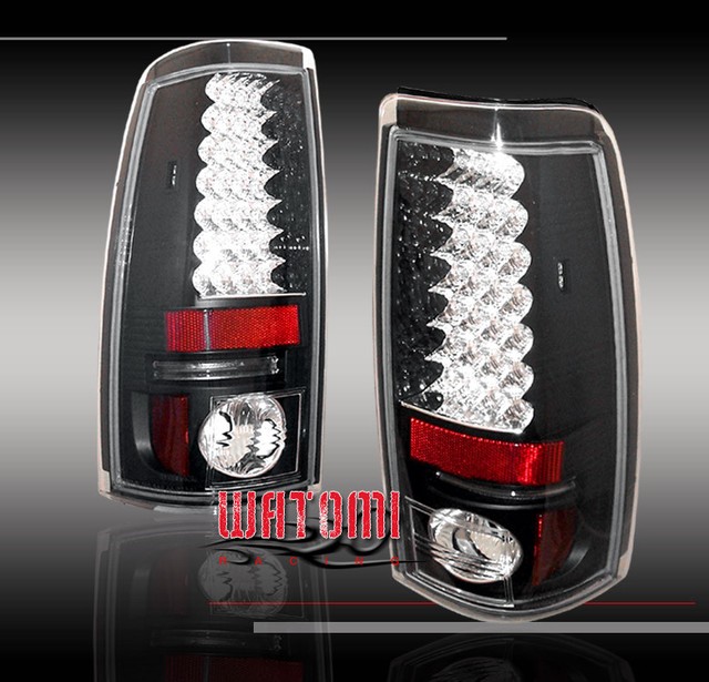 03 04 05 06 CHEVY SILVERADO/SIERRA LED TAIL LIGHT BLACK eBay