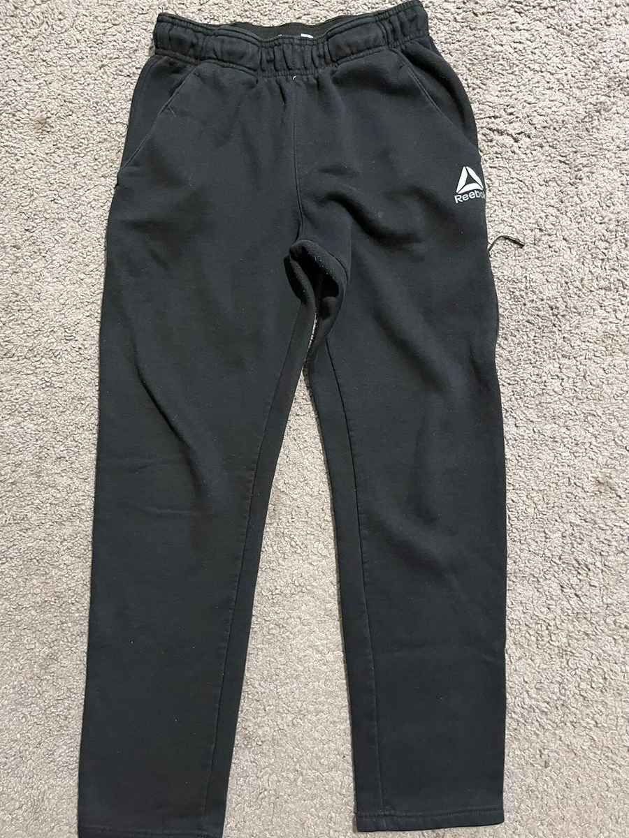 Reebok Sweatpants Adult Small Black Joggers Active Drawstring