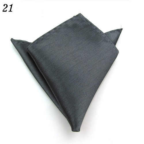 Men's Party Suit Pocket Square Solid Smooth Handkerchief Kerchief Towel Hanky US - Picture 33 of 41