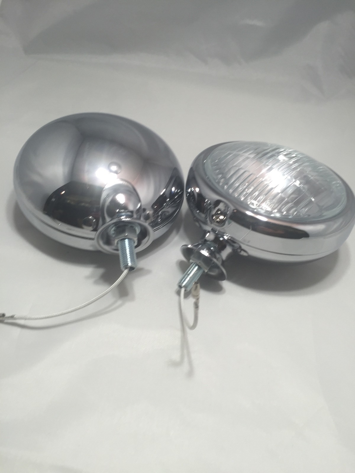 Pair Vintage Style Clear Lens 5" 12 Volt Fog Lights Lamps Car Truck Hot