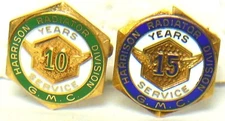 GMC General Motors Co. HARRISON RADIATOR employee award 1/10 10K tie/lapel pins