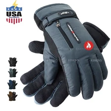 Mens Winter Thermal Warm Waterproof Ski Snowboarding Work Driving Gloves Mitten