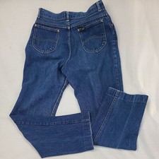 Lee Jeans Womens 12 Blue Mom High Waisted USA Made Denim 80's 90's 27x29 VTG