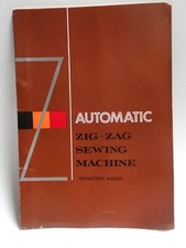 1960s Japanese Automatic Zig-Zag Sewing Machine Instruction Manual Letterpress
