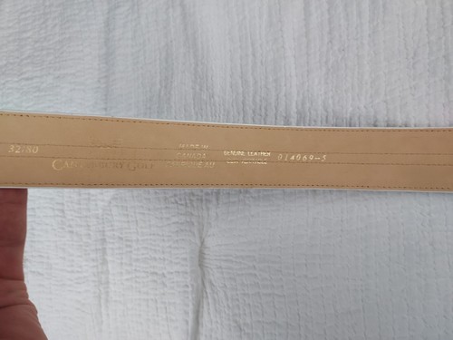 Canterbury Golf Belt PURPLE WHITE STRIPE Unisex 32 Genuine Leather Plum K-STATE - Picture 6 of 7