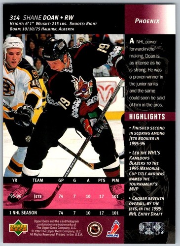 1996-97 Upper Deck Série 2 - Cartes de base (211-358 + ChkLst) - U-Pick From List - Photo 203 sur 293