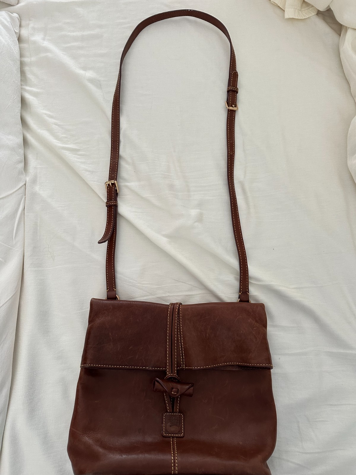 Dooney & Bourke Brown Medium Toggle Crossbody VGUC - image 2