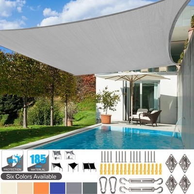 Waterproof Sun Shade Sail Hardware Kits UV Block Patio Garden Sun Shelter Tents
