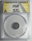 1853 Three Cent Silver — photo from another recent sale