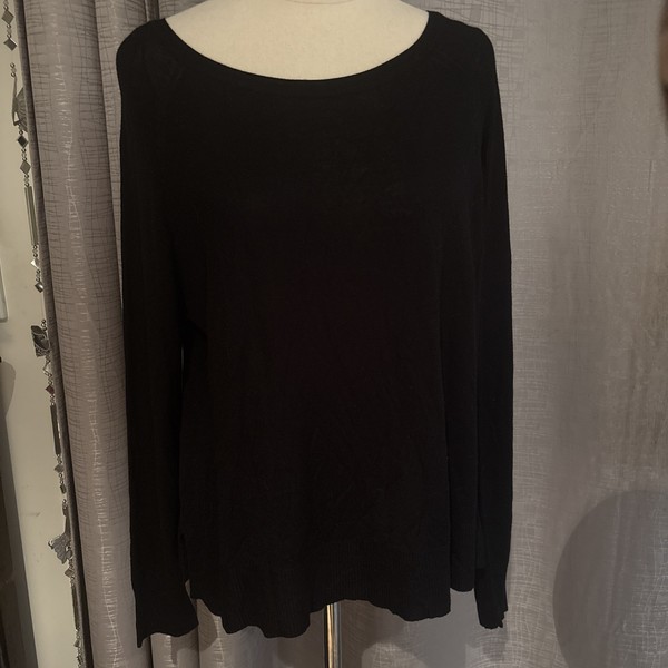 Zara, Size M , Woman’s Black Top / Lightweight  Knit Jumper / Blouse Long Sleeve