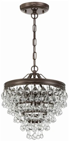Crystorama Calypso 12" Wide Vibrant Bronze Finish Crystal Chandelier - Picture 4 of 8