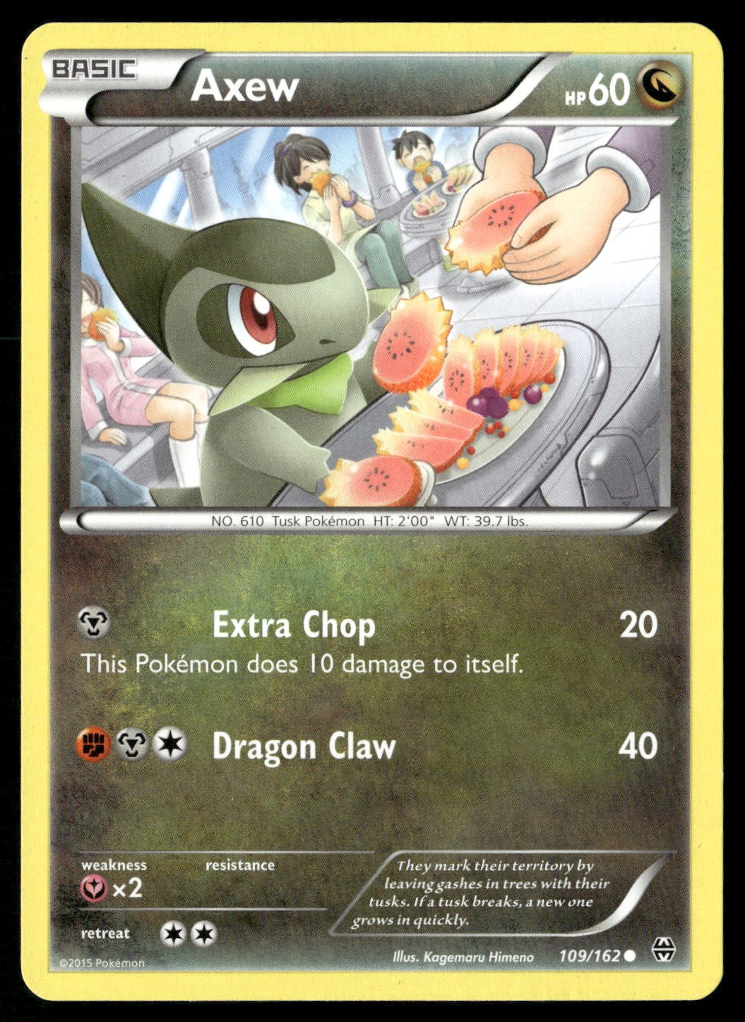 Axew 109/162 Common BREAKthrough Pokemon Lightly Played