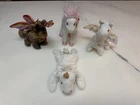 Ty Beanie Babies Lot of 4 Magical Fantasy Unicorns Dragons Vintage 90s Toys