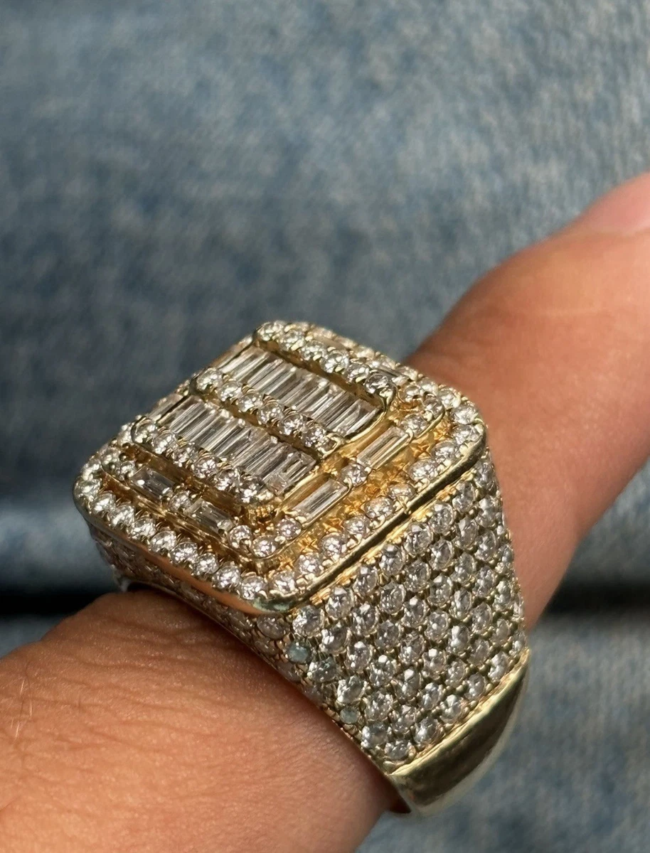 Cubic Zirconia Yellow Gold 10k Rings for Men for sale | eBay