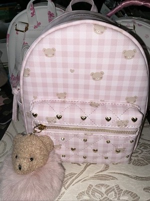 Under One Sky Decorative Backpack Rhinestones, Plushie Hearts Teddy Bear NWT