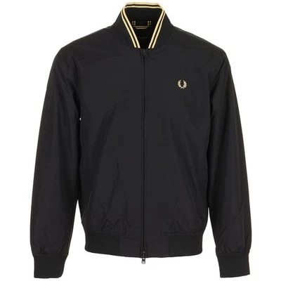 Vêtement Vestes Fred Perry homme Brentham Bomber Jacket Noir Noire Polyamide - Photo 1/3