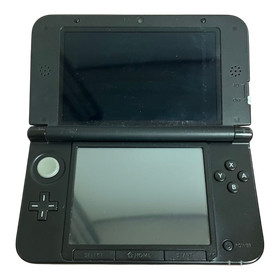 Nintendo New 3DS XL 4GB Handheld System Silver/Black -console and a charger.