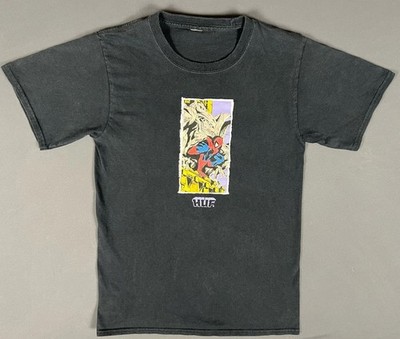 HUF X Marvel Spider-Man graphic T-shirt Mens Black Comic Todd McFarlane Graphic