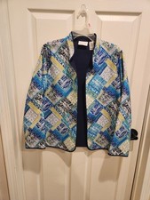 Alfred Dunner Womens Jacket Aztec Animal Print Size 14