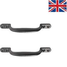 Image of Versatile 150mm Black Cast Iron Pull Handles for Door and Garden Upgrades