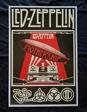 Poster Musica "Led Zeppelin Mothership" Copertina Promo Vinile e CD 2007 Reprint