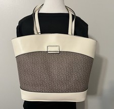 Calvin Klein Large Crème and Tan Tote Bag MSRP $ 178. New
