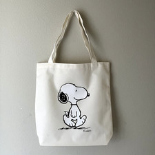 Tote Bag Snoopy Peanuts Canvas Medium Reusable Shopping Daily Gift Bag