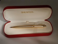 Vintage Sheaffer USA Gold Tone Ballpoint Pen with Original Case 