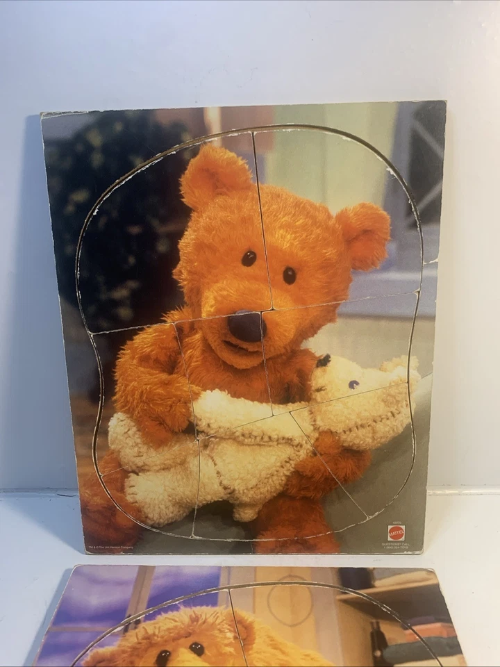 2  Mattel Bear In The Big Blue House Woodboard Puzzles 42069 42070 Jim Henson - Image 2 of 4