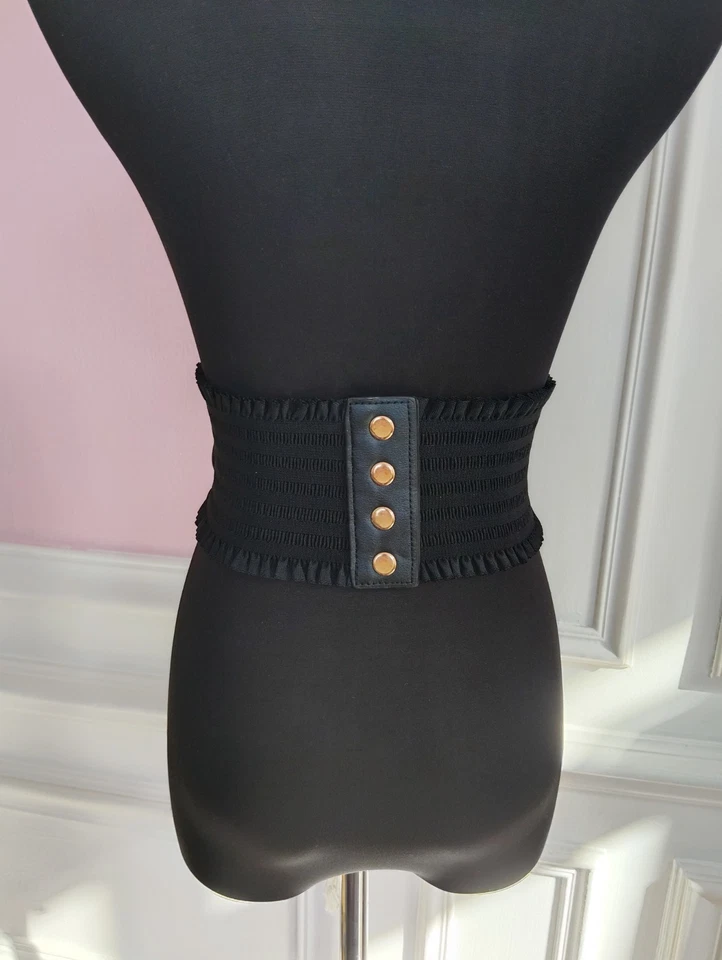 Ceinture large, ceinture corset élastique bouton à pression - Photo 4/4