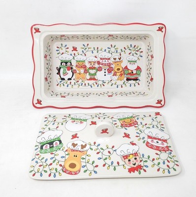 Temptations Seasonal Holly Casserole  Baker 1.5 qt  with Lidit T49986 Marry Chef