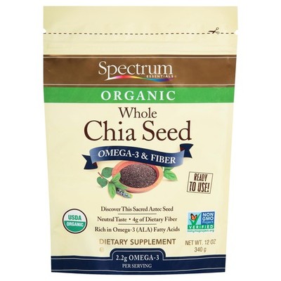 9/24/2026 Spectrum Essentials Organic Chia Seed, Omega-3 & Fiber, 12 oz