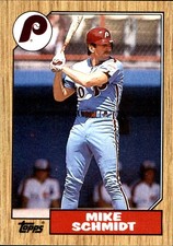 Mike Schmidt 1987 Topps #430 Philadelphia Phillies FREE SHIPPING AutographDen