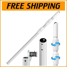 Professional 16.5FT Adjustable Pool Pole - Universal Fit for Cleaning Tools