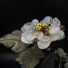 Vintage Chinese All Carved Stone Leaves/Flowers Jade Bonsai Tree Jade Pot — photo 5