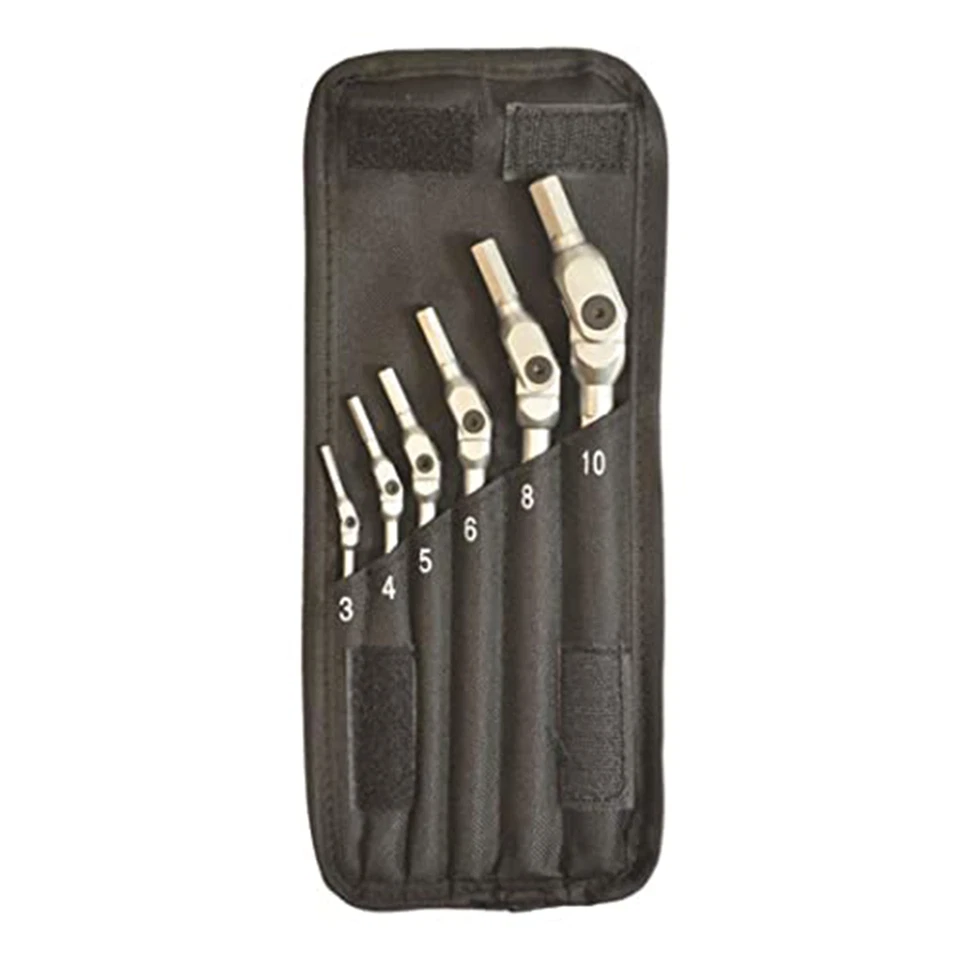 Bondhus 10 6 Piece Chrome Hex Pro Pivot Head Hex Wrench Set - Metric Foto 4 de 4